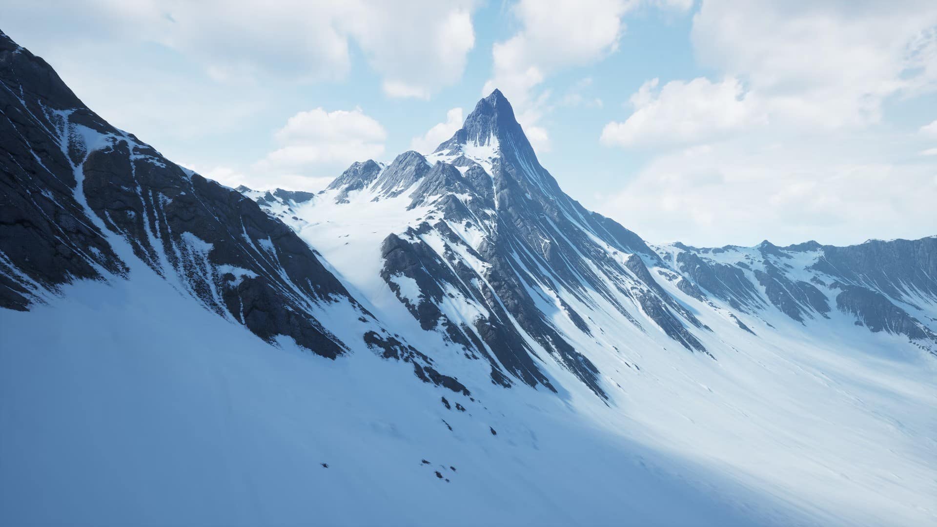 雪山景观 – Snowy Mountains Landscape