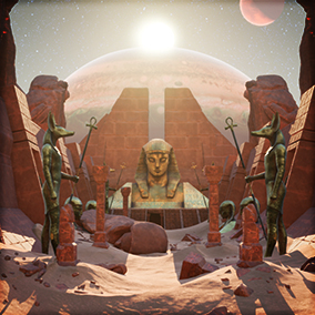 外星沙漠星球 – Alien Sandstorm Desert Planet – Egyptian Temple Ruins