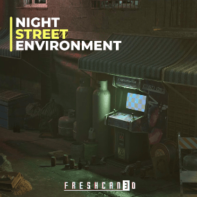 赛博朋克夜街 – Cyberpunk Night Street ( Cyberpunk Town, Cyberpunk Props )