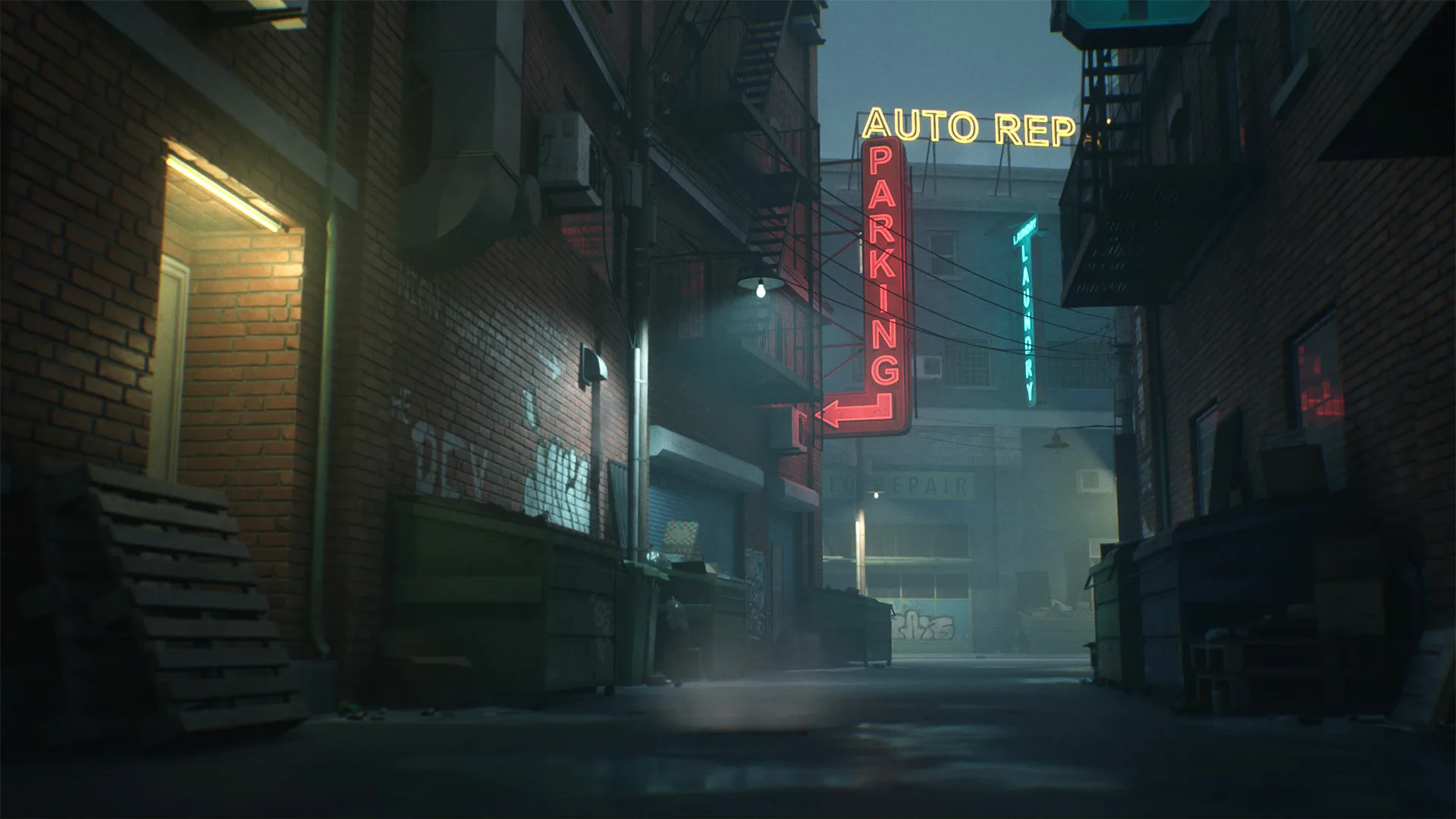 城市废弃巷道-Downtown Alley