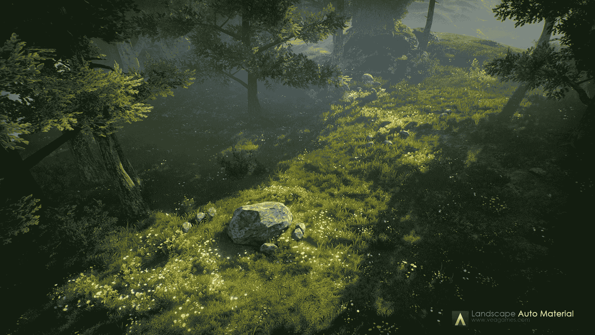 森林山石景观-Landscape Auto Material