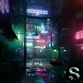 大型赛博霓虹城市包 – Neon City Complete pack