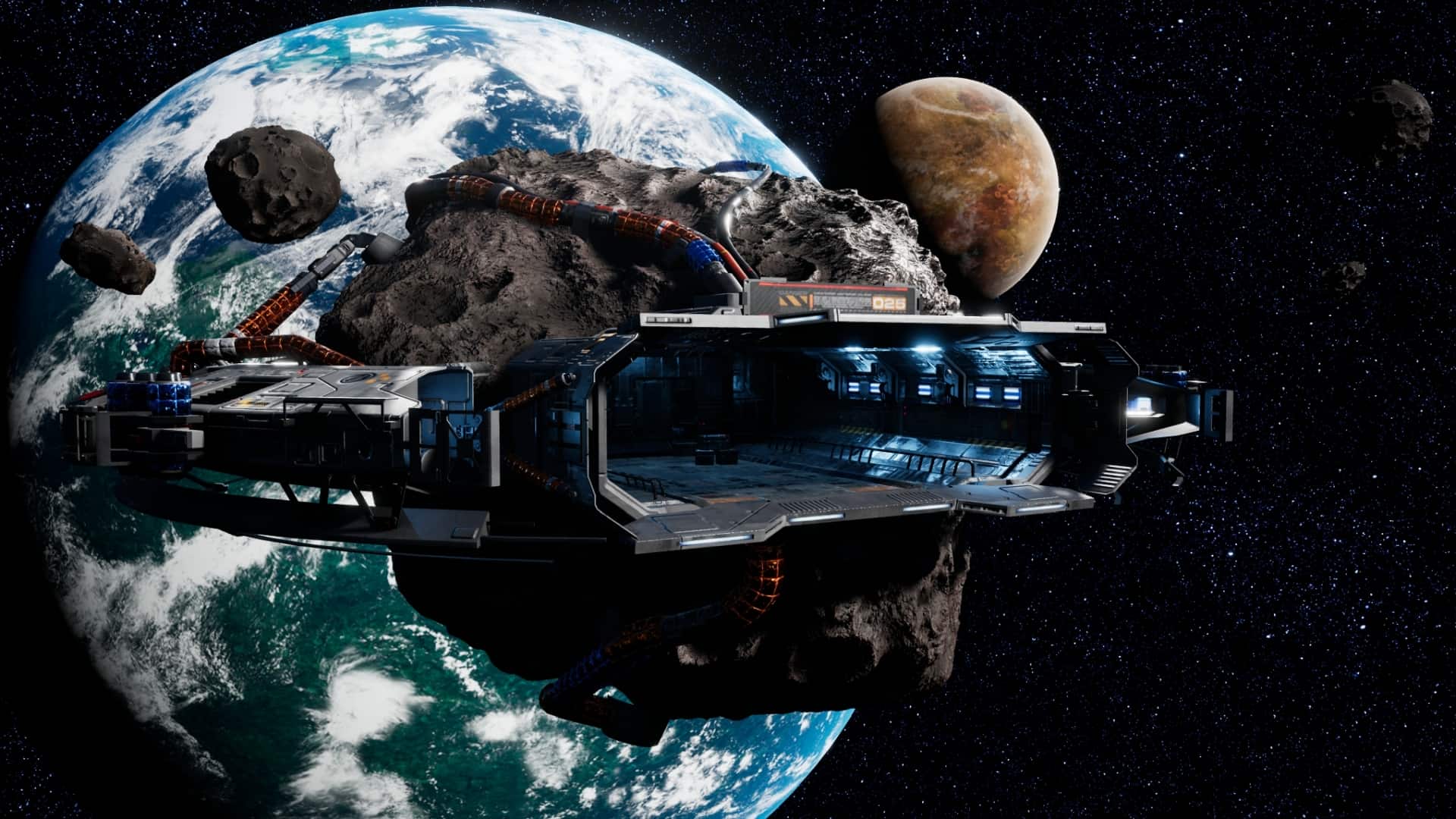 空间站 – 小行星采矿设施 – Space Station – Asteroid Mining Facility