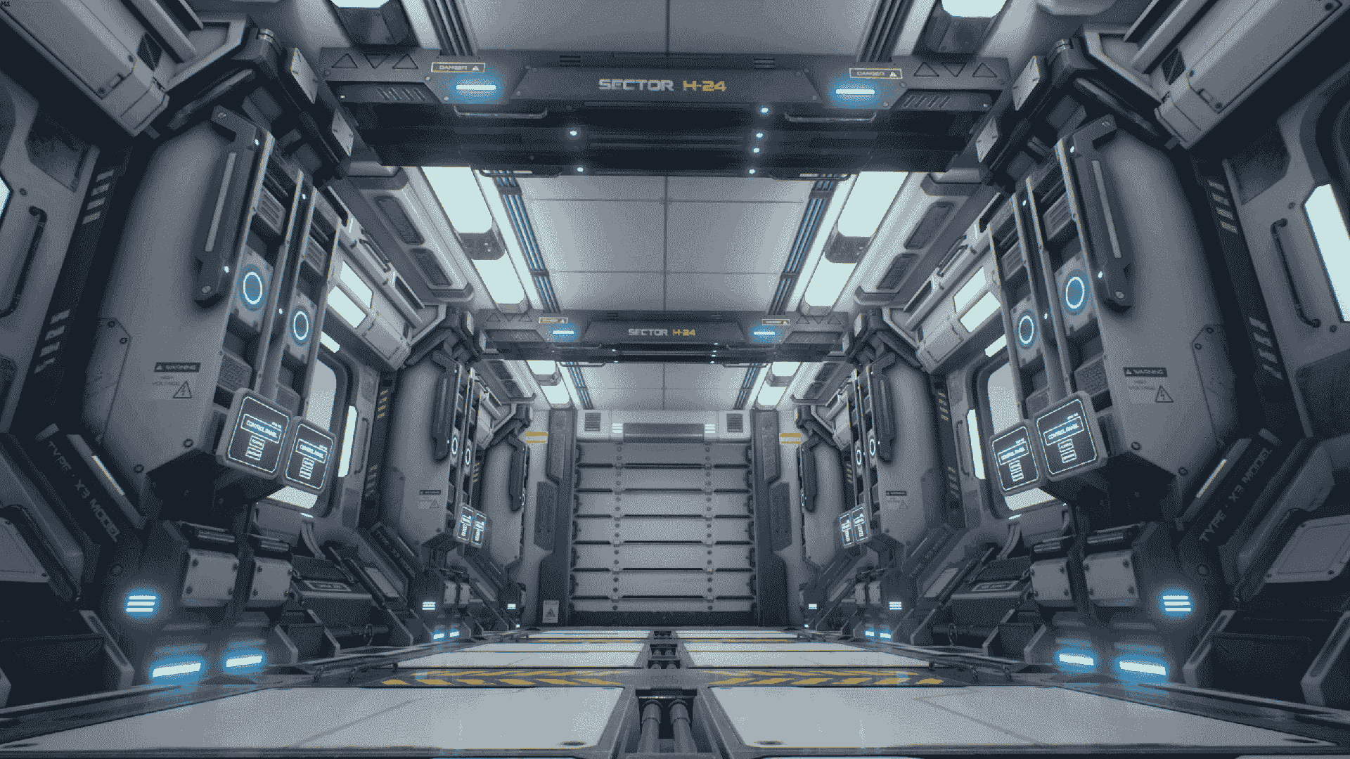 科幻飞船走廊-SciFi Corridor Environment
