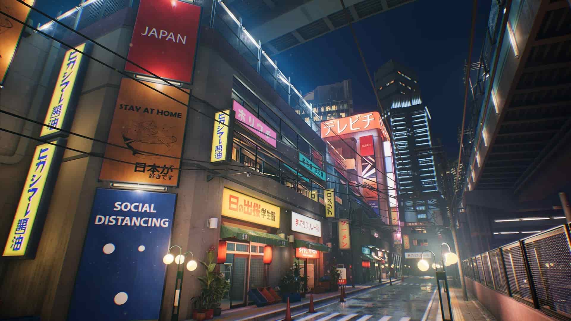 日本城市街道夜景-Japanese city pack