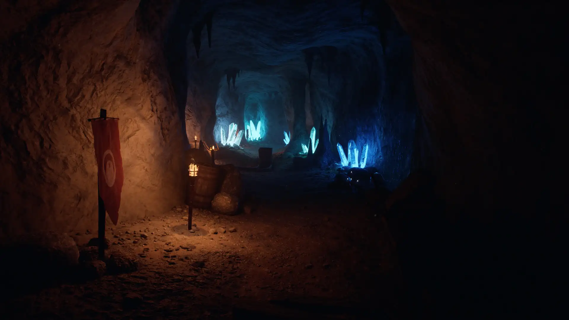 水晶矿场景和资产 – Crystal Mines – Scene and Assets