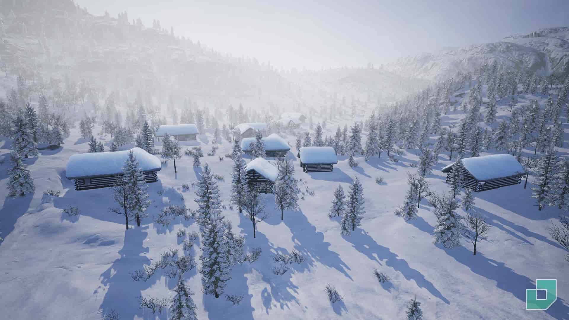 低多边形雪地森林-Low Poly Snow Forest