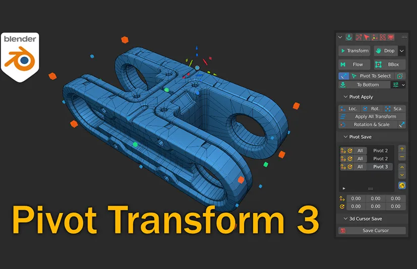 Blender轴心原点移动插件 - Pivot Transform 5 v5.0.3 - CG Trove
