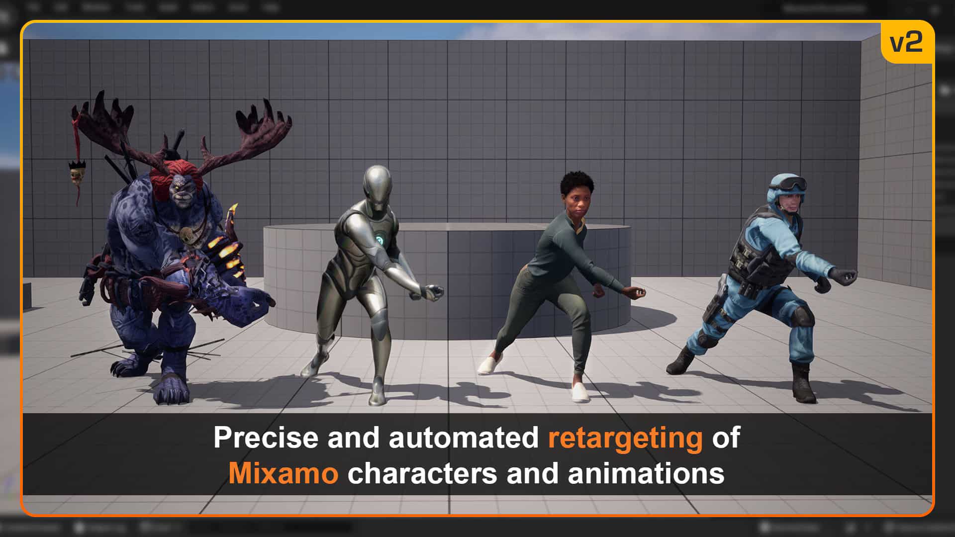 Mixamo动画重定向插件-Mixamo Animation Retargeting 2
