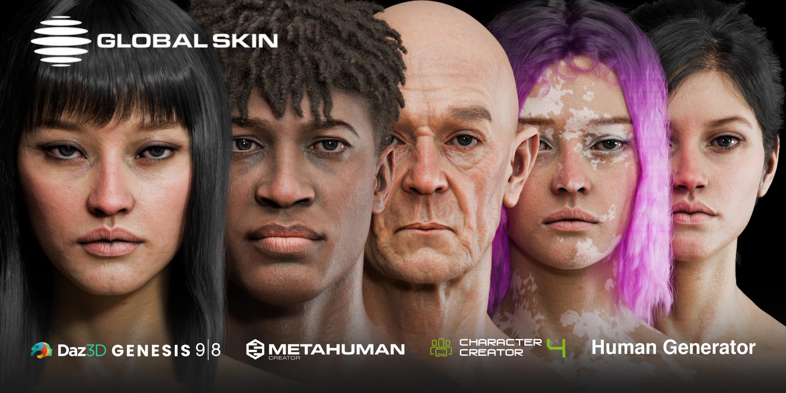逼真的人类皮肤渲染插件-GlobalSkin – Ultimate Skin Shader