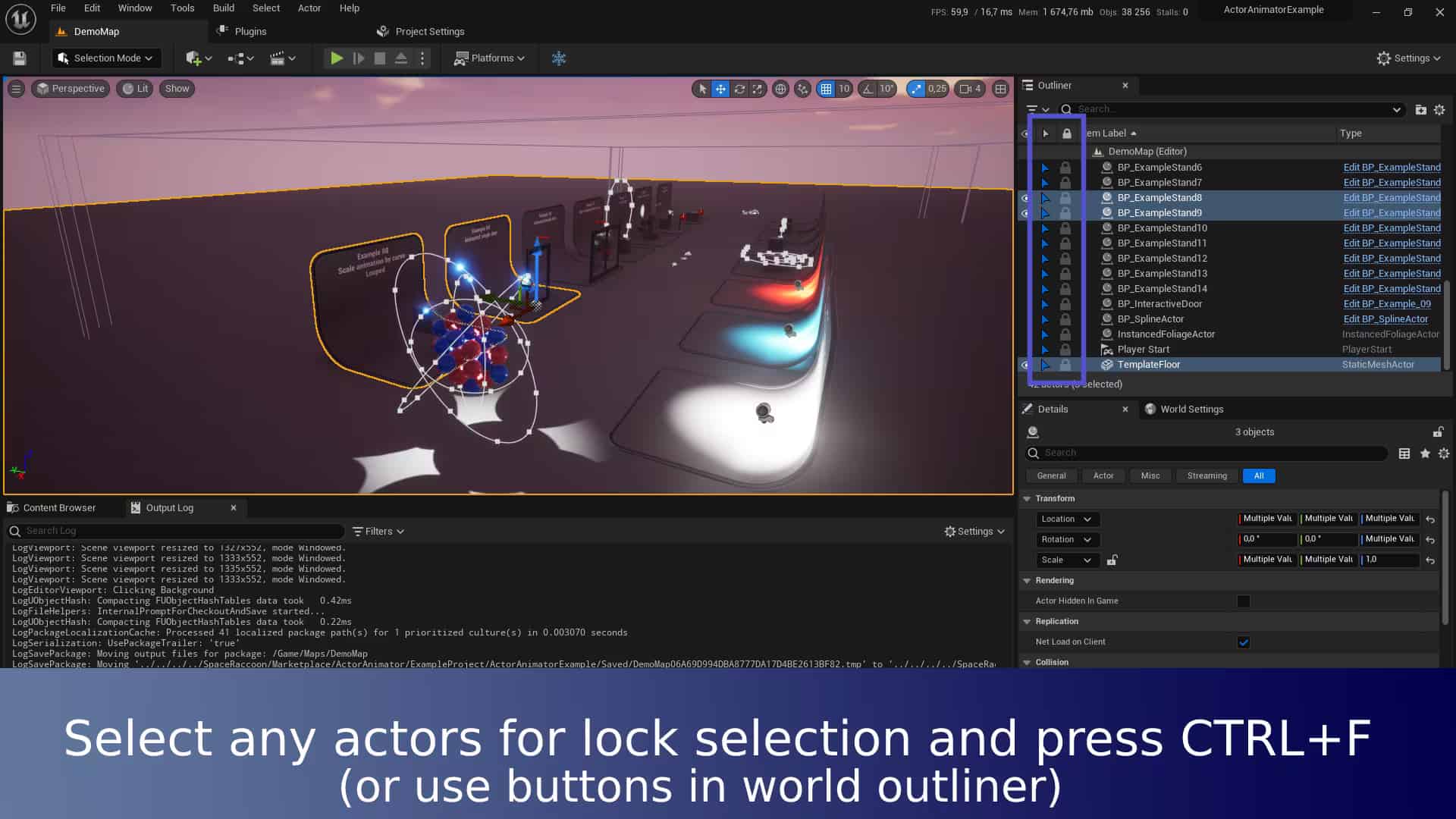 冻结插件-Freezer – lock selection in editor