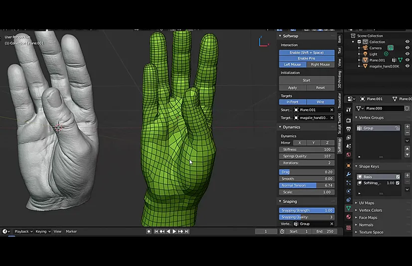 Blender模型变形重拓扑插件 Softwrap v2.1.2