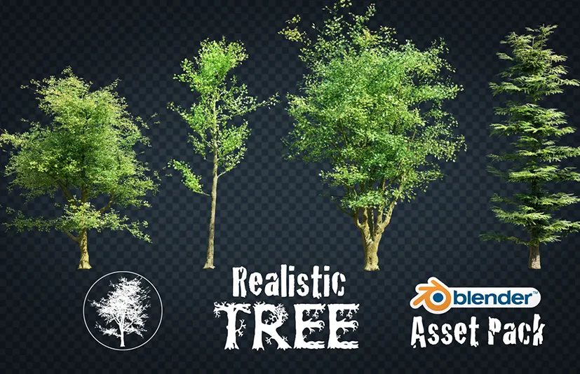 Blender真实树木资产包 Realistic Tree Asset Pack
