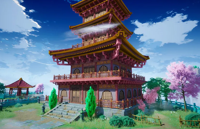 风格化东方幻想环境 – Cartoon Stylized Oriental Fantasy Environment
