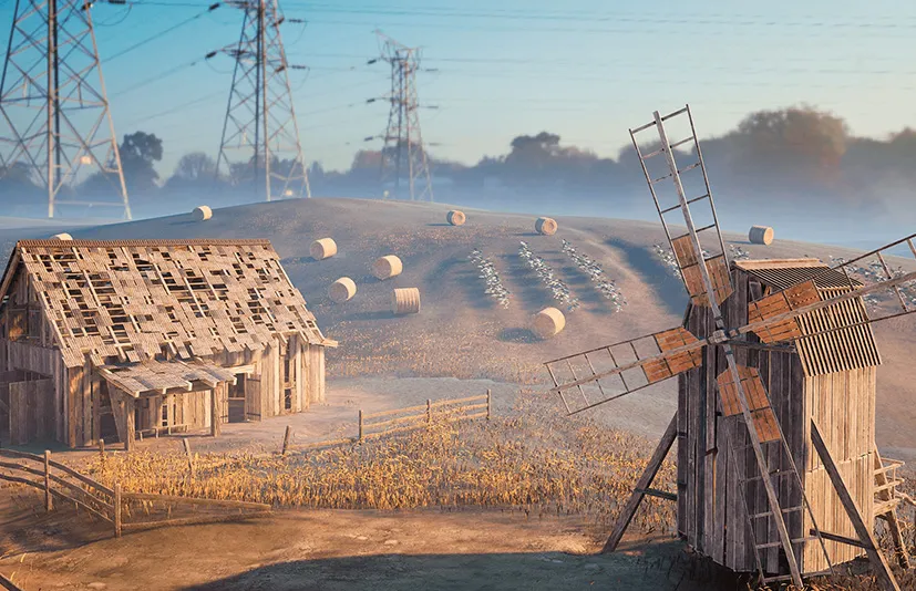 乡村：风车和谷仓 – Countryside: Windmills & Barns