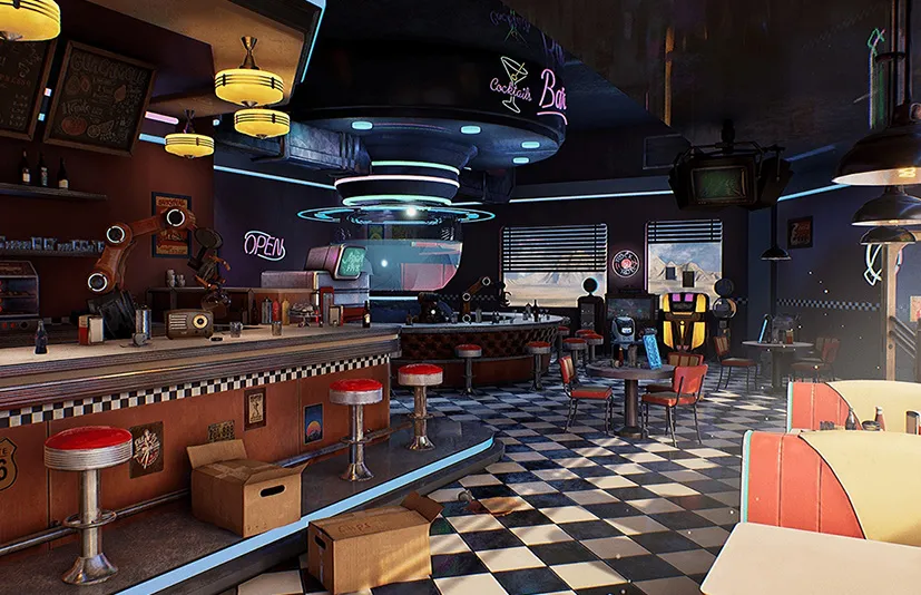 美国餐厅/咖啡馆/餐馆 – Restaurant – American Restaurant – Cafe – Diner Environment