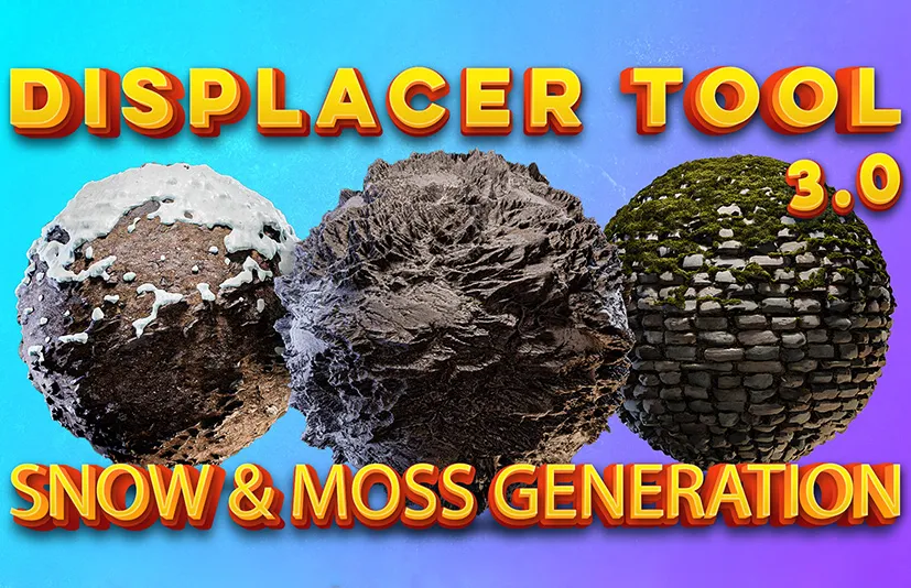 雪和苔藓置换材质 – Displacer with Snow & Moss Gen v4.0