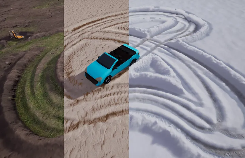 交互式 雪原道路沙漠地形 – Interactive Snowfield