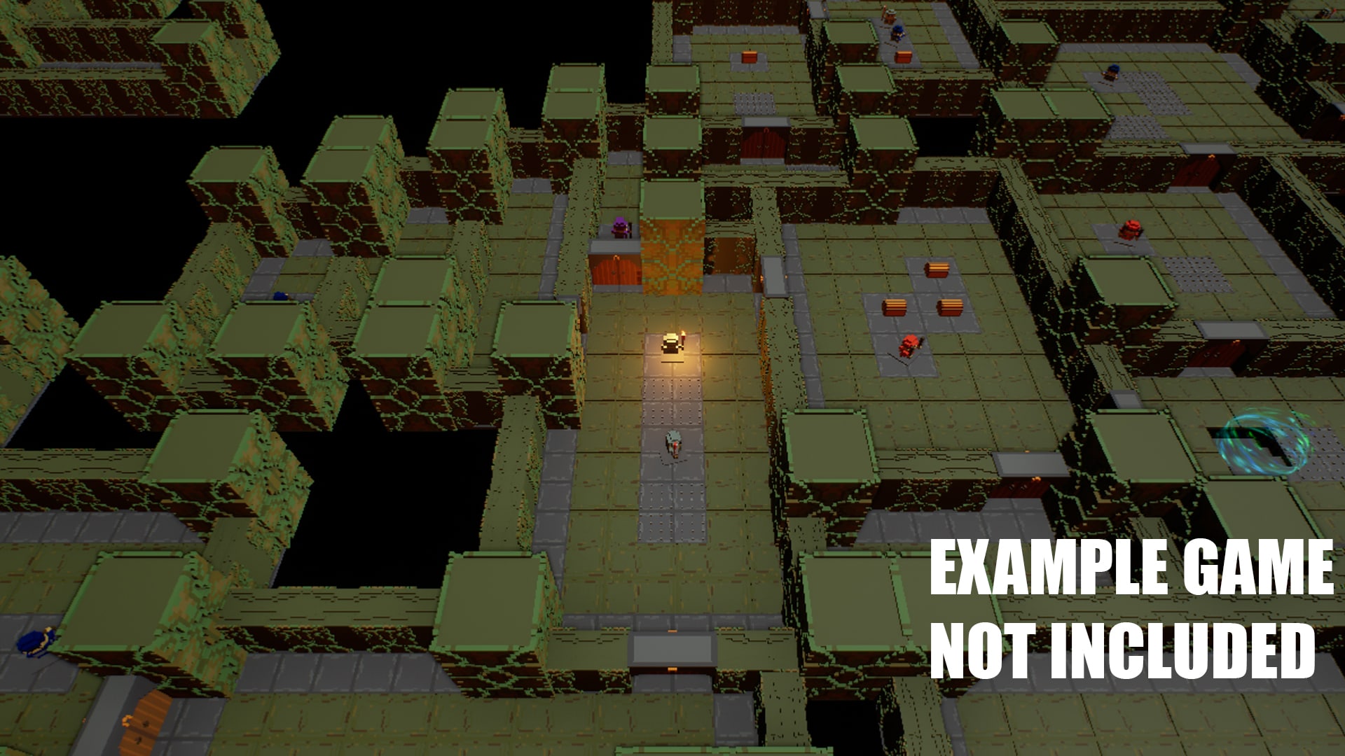 体素地牢模块化包-Voxel Dungeon Modular Pack With 10 Styles and many small props