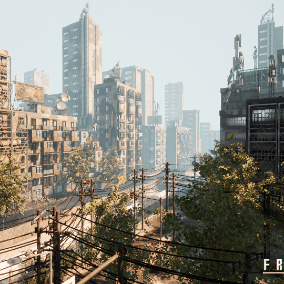 废弃城市-Abandoned Post Apocalyptic City Pack