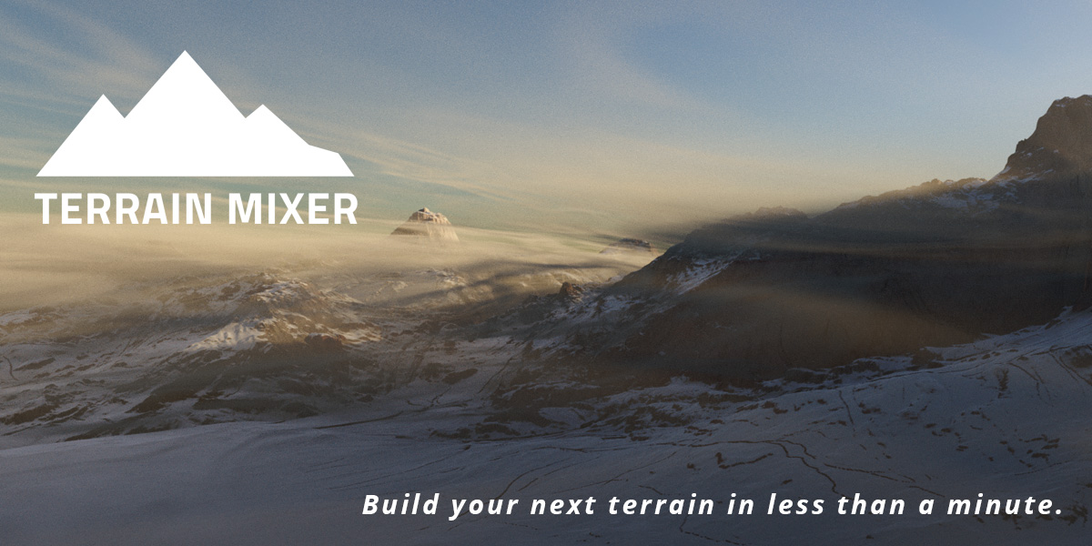 Blender地形混合插件（含资产）-Terrain Mixer