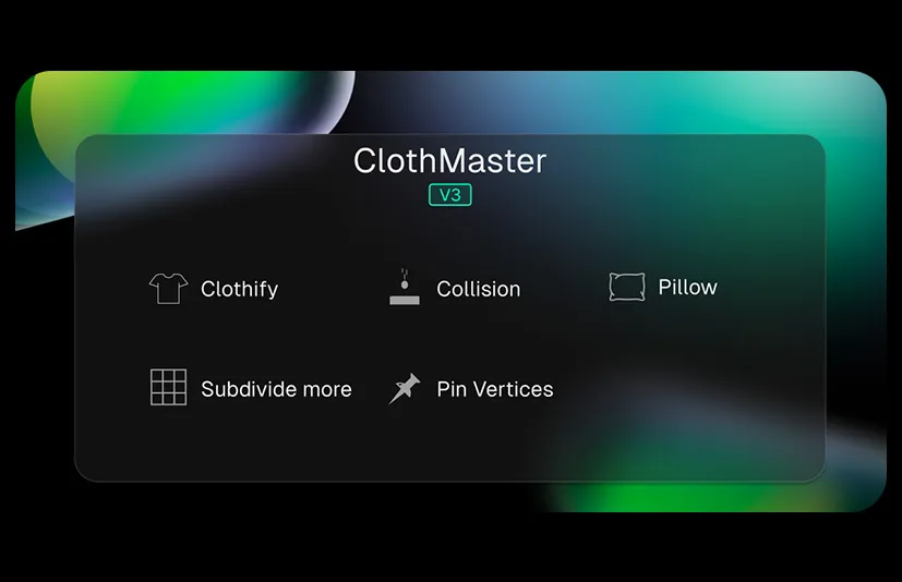 Blender一键布料模拟 – Clothmaster(Cloth Simulation With 1 Click)