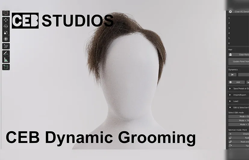 Blender动态修饰粒子毛发 – Dynamic Grooming v0.67