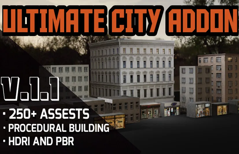 Blender城市楼房建筑生成插件 – Ultimate City Addon v1.1
