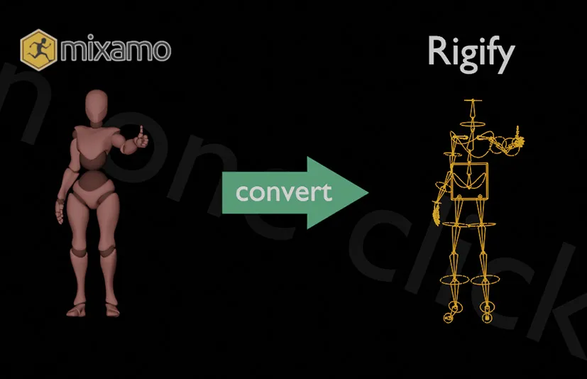 Blender导入Mixamo动画预设库 – Mixamo To Rigify v1.0.3
