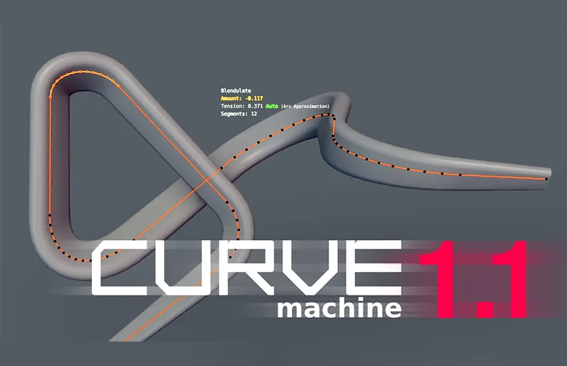 Blender拐角曲线节点编辑插件 – CURVEmachine v1.3.0