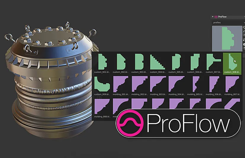 Blender模型焊接螺丝模具插件 – ProFlow v0.0.7