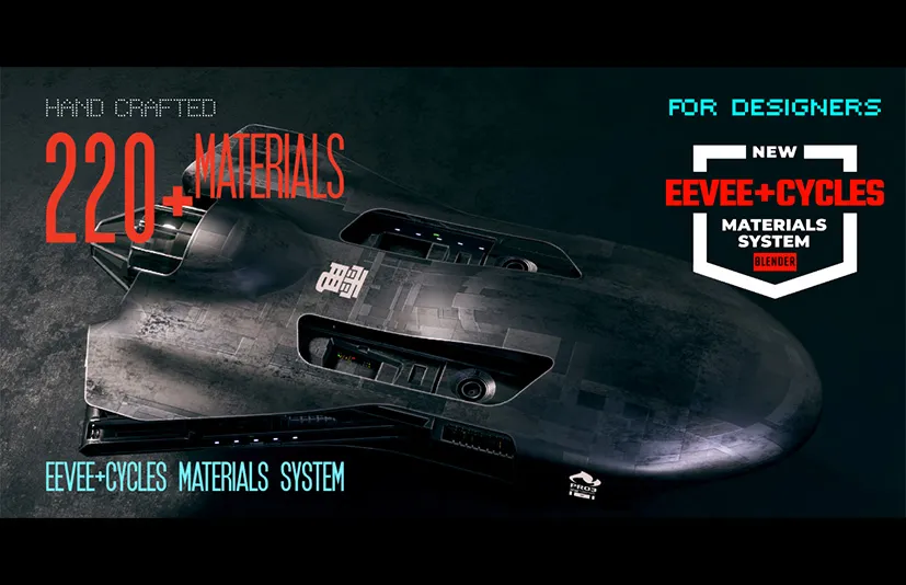 Blender真实材质预设插件材质插件 – Eevee + Cycles Materials System v9.3