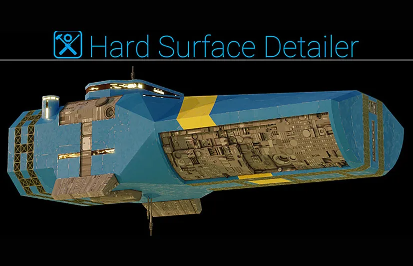 Blender硬表面细节自动生成插件 – Hard Surface Detailer v1.0