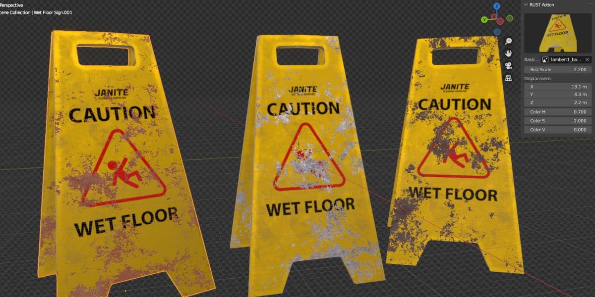 Blender污迹锈斑插件 Rust Blender Addon V1.0