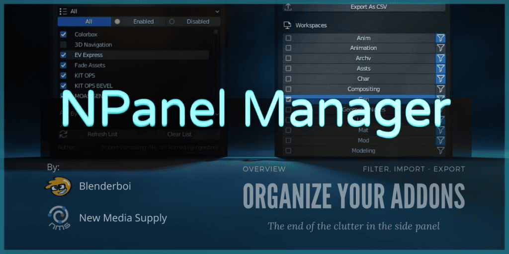 BlenderN面板管理器 – N Panel Manager v1.2