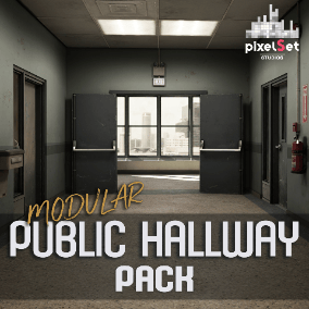 现代建筑内部走廊-Public Hallway Pack