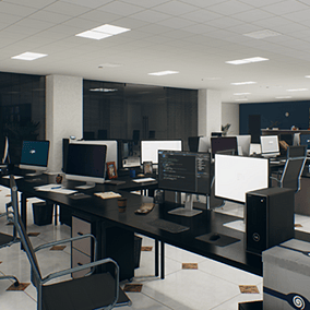 现代办公大楼-QA Office and Security Room