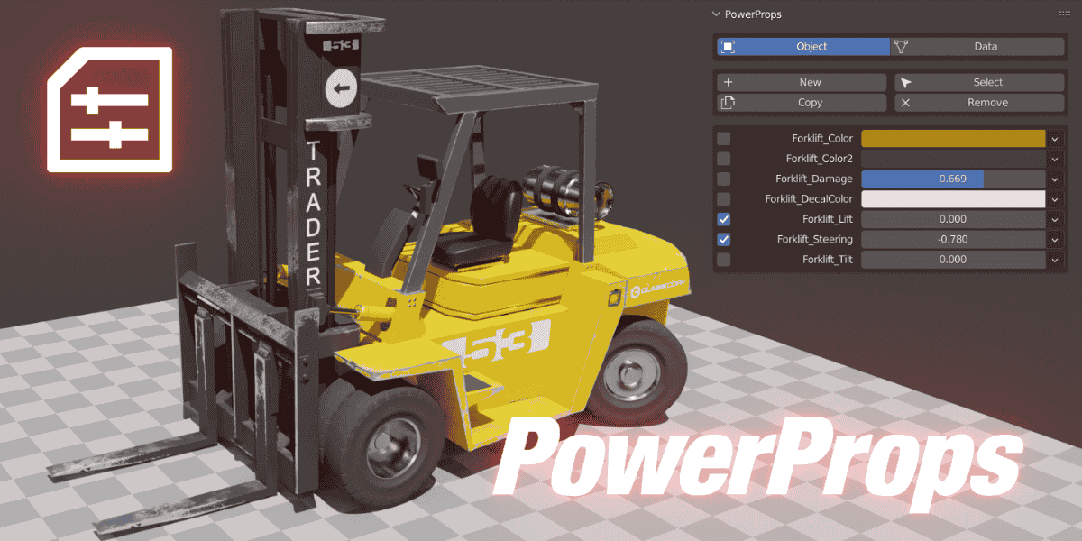 Blender模型动画控制属性复制插件 PowerProps v0.2.9