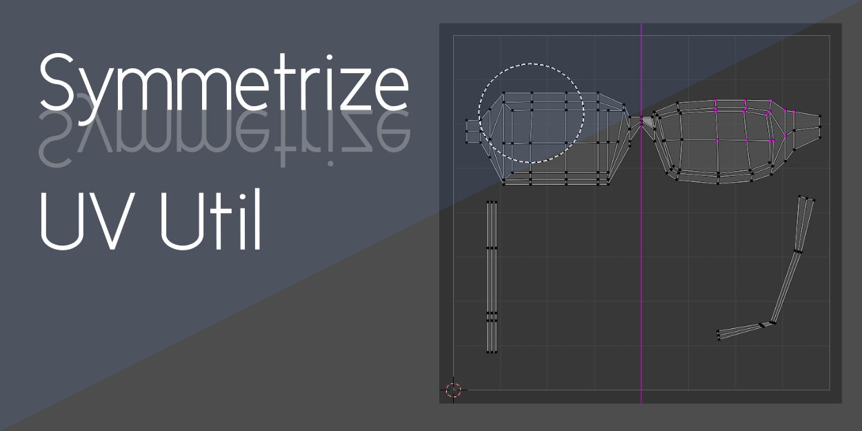 BlenderUV贴图对称编辑插件 – Symmetrize UV Util v1.5.0