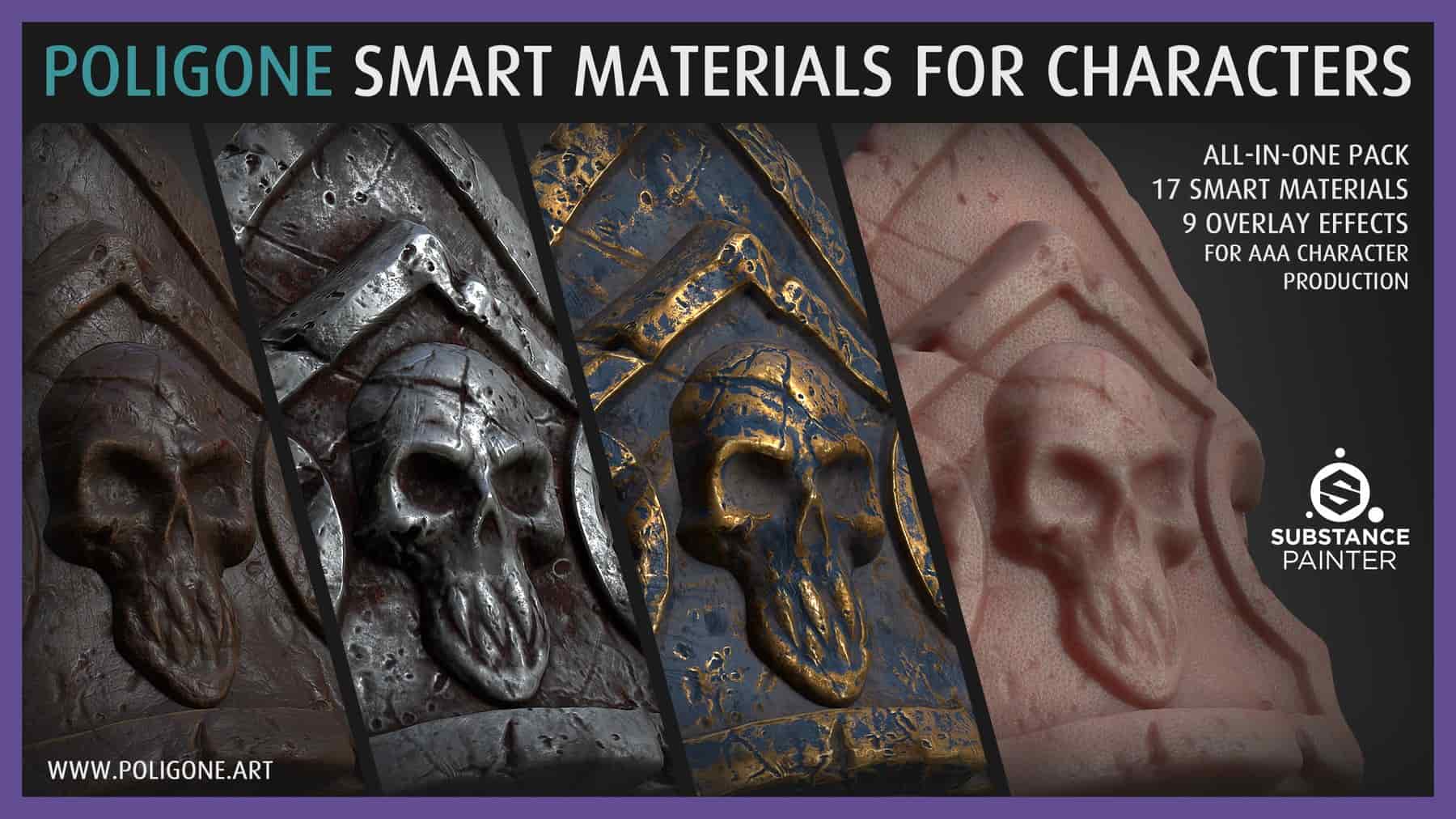 Poligone 智能材质合集：AAA角色创作-Poligone Smart Material Collection for AAA Character Creation