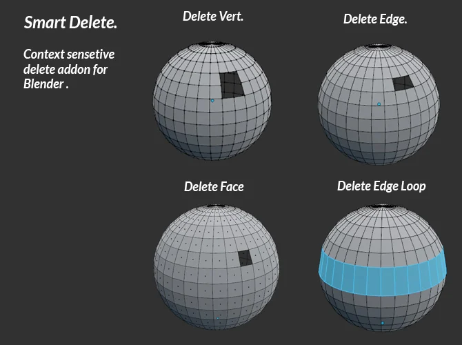 Blender智能删除插件 Smart Delete v1.1.2