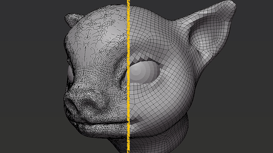 Blender多边形网格划分重拓扑插件 – Tesselator – Quadrilateral Remeshing v1.28.1