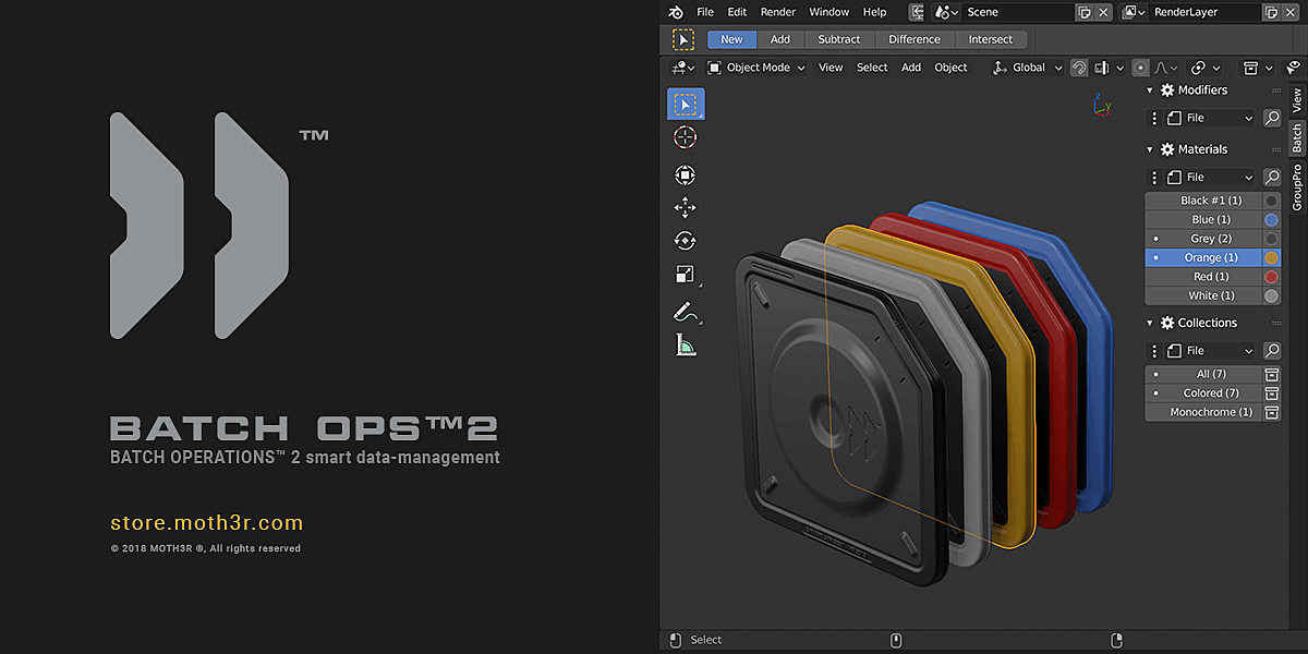 Blender智能数据批量管理工具 – Batch Operations v0.8