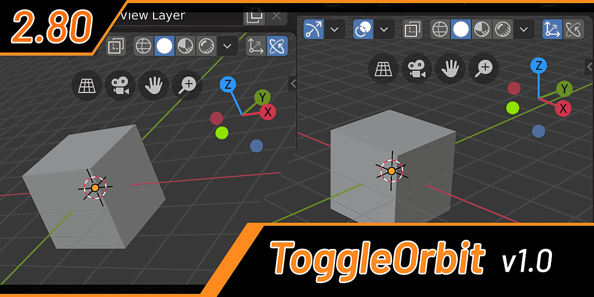 Blender切换轨道插件 – Toggle Orbit v1.1