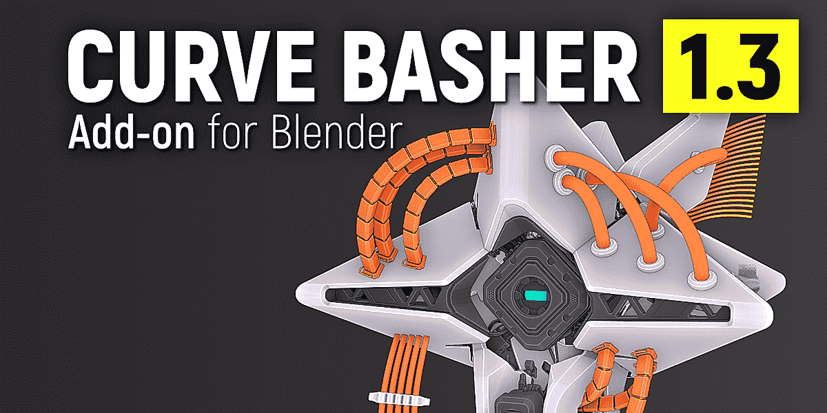 Blender三维电缆曲线生成插件 Curve Basher v1.3.9