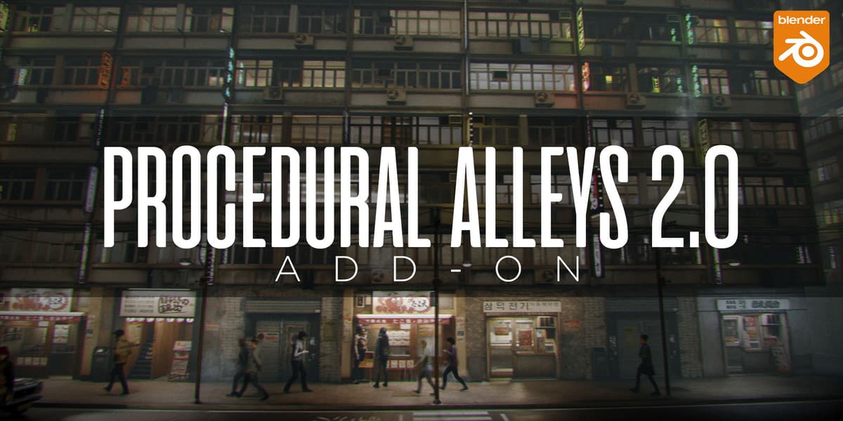Blender建筑生成器 Procedural Alleys v1.5