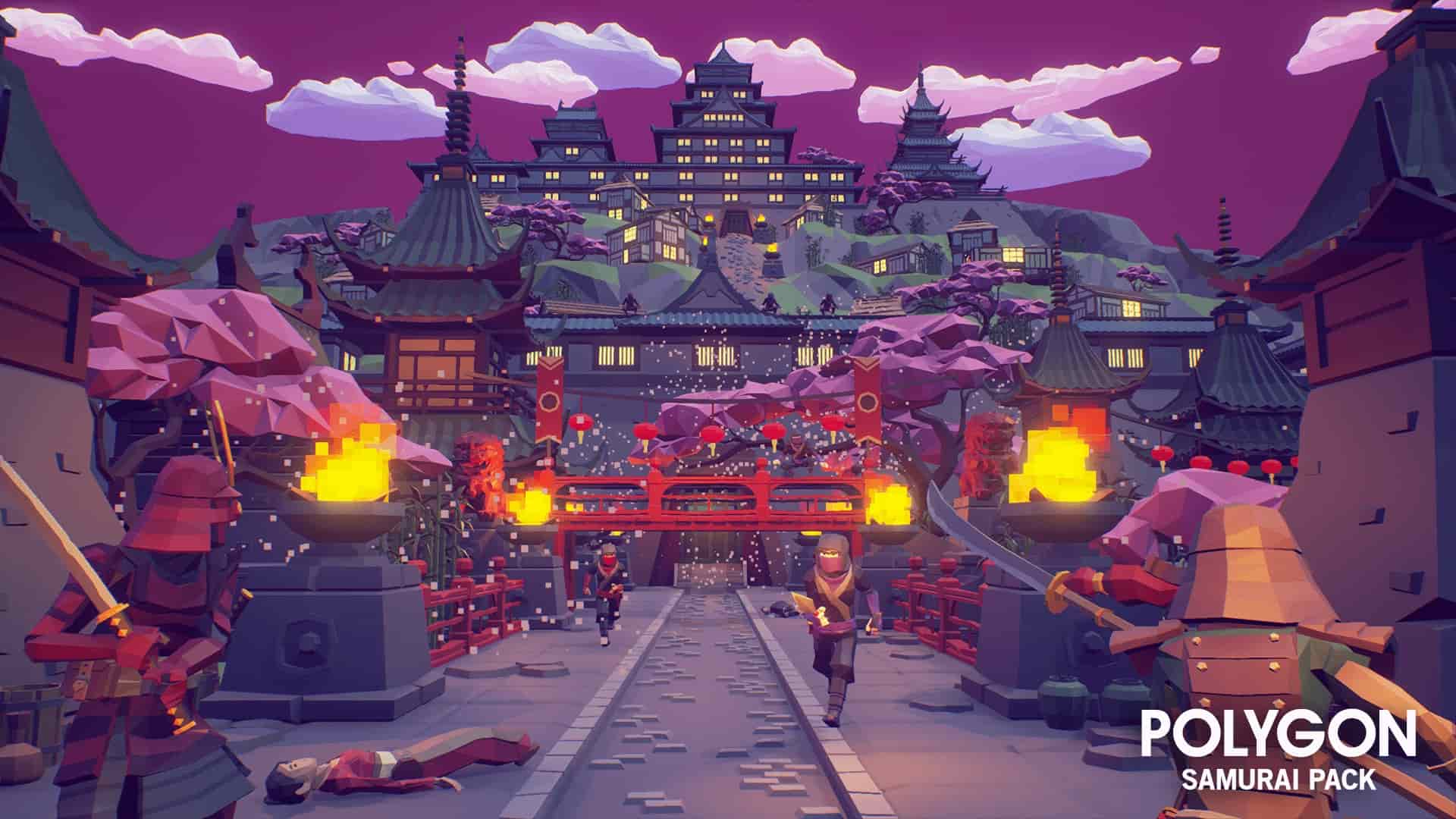 日式古城镇-POLYGON – Samurai Pack