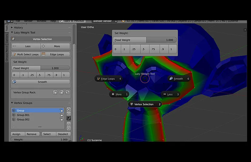 Blender权重控制插件 Lazy Weight Tool V1.9.8