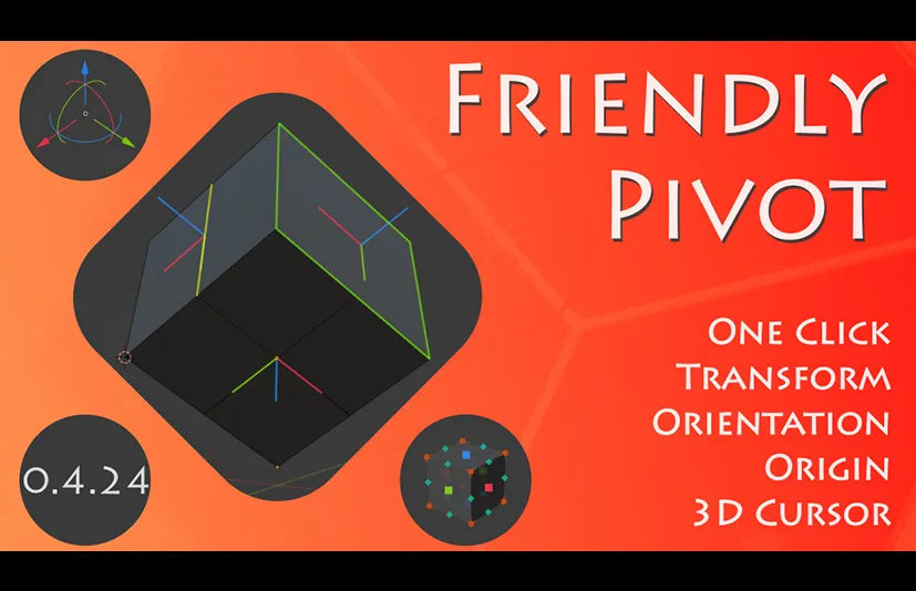 Blender坐标轴移动修改插件 Friendly Pivot v0426