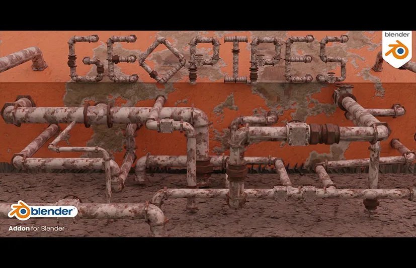 Blender下水管道生成插件 – Geopipes – Geometry Nodes Pipes v1.1